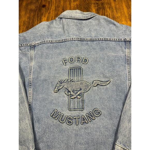 Ford Mustang 80’s Rare Vintage Light Wash Denim Jacket - Picture 4 of 7